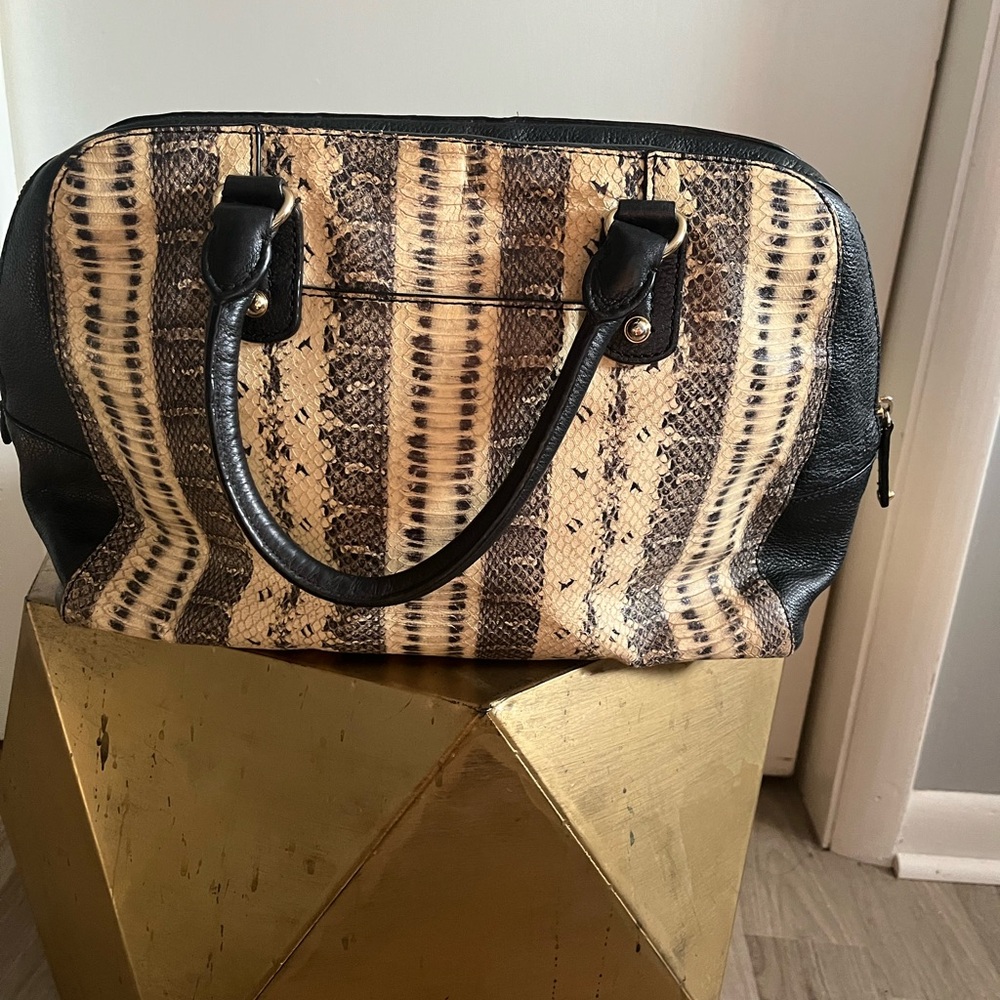 Stylish Black and Tan Women's Bag